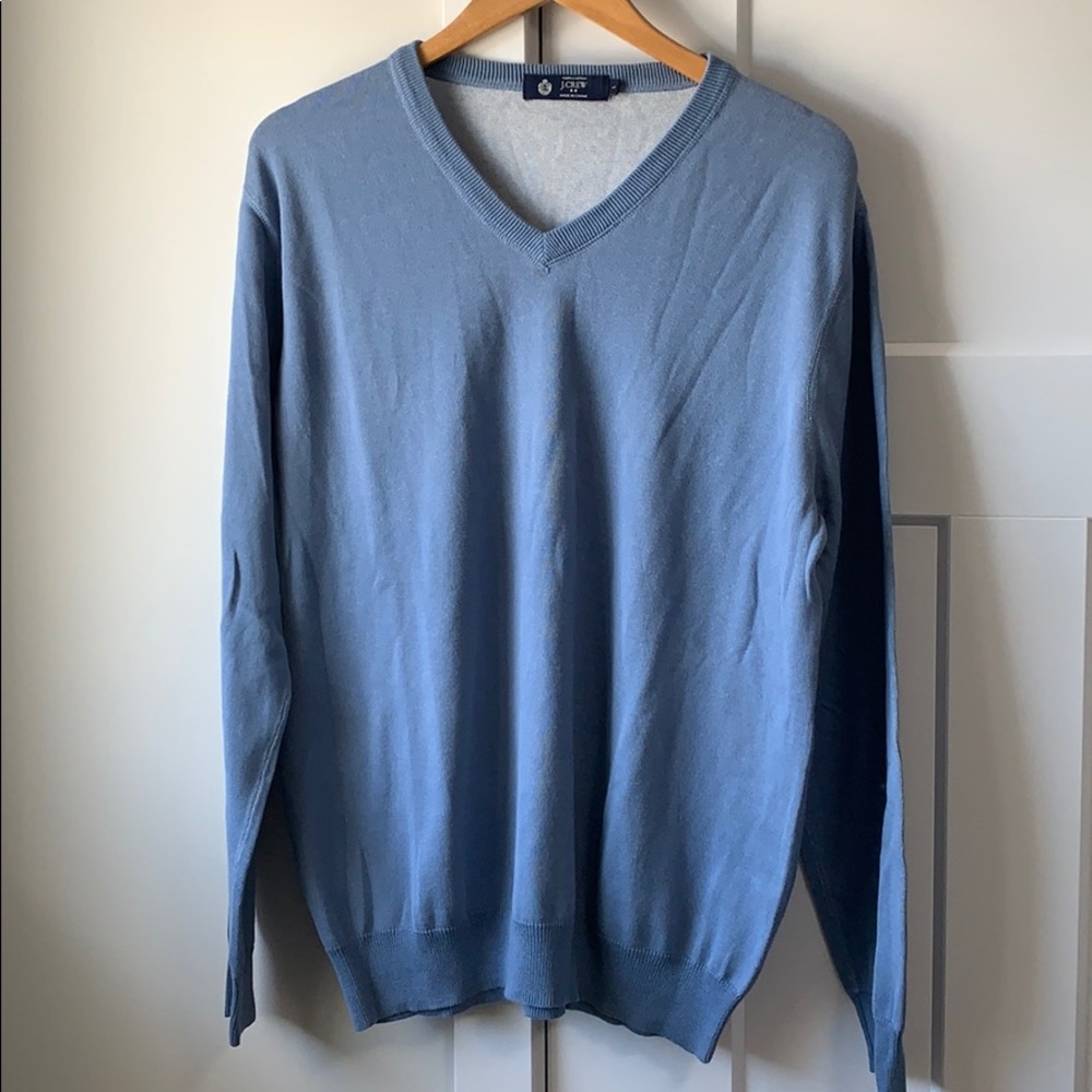 J CREW Men’s Blue V-Neck Sweater